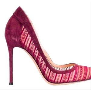 Gianvito Rossi Suede Lace Pump